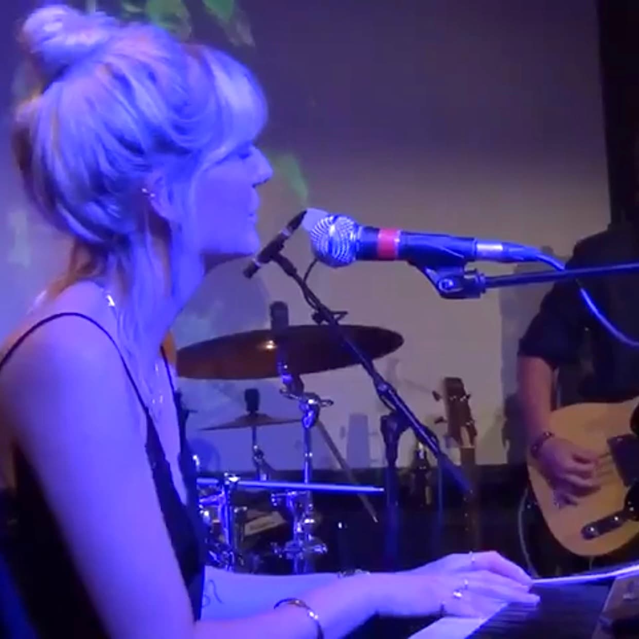 Lilly-Ann at the keyboard